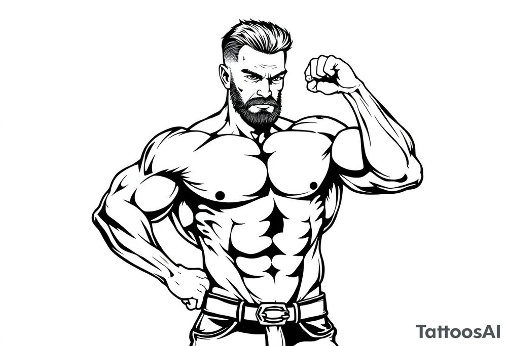 Muscle builder tattoo idea