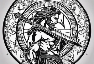 sagittarius, faith, strong, warrior, god, jesus, christ tattoo idea
