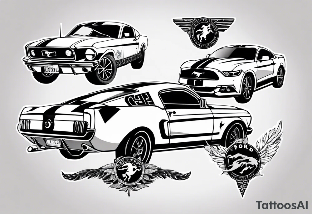 ford mustang tattoo idea