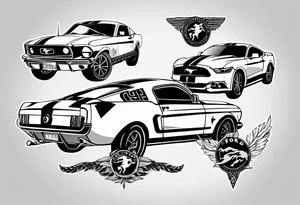 ford mustang tattoo idea