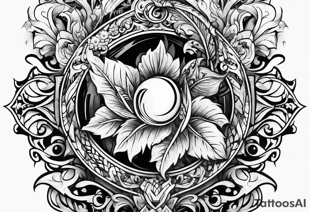 Torch and water tattoo idea