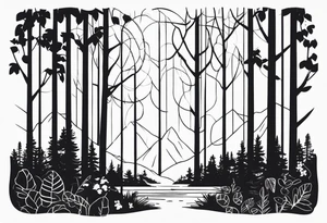 dark forest tattoo idea