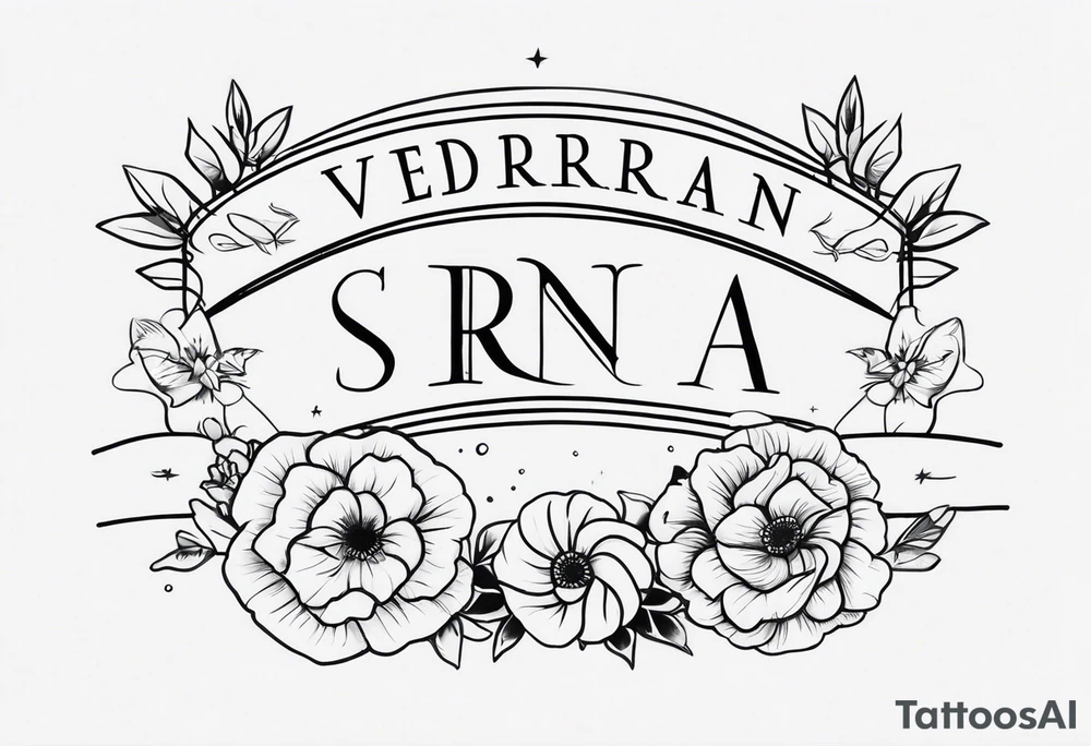 Two-Band Tattoo Design With my child names (Vedran and Srna) tattoo idea