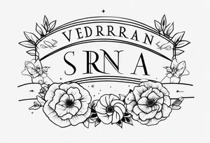 Two-Band Tattoo Design With my child names (Vedran and Srna) tattoo idea