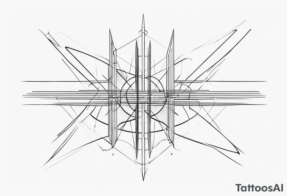 straight line tattoo idea