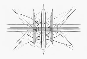 straight line tattoo idea