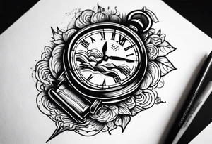 a watch falling to the dark tattoo idea