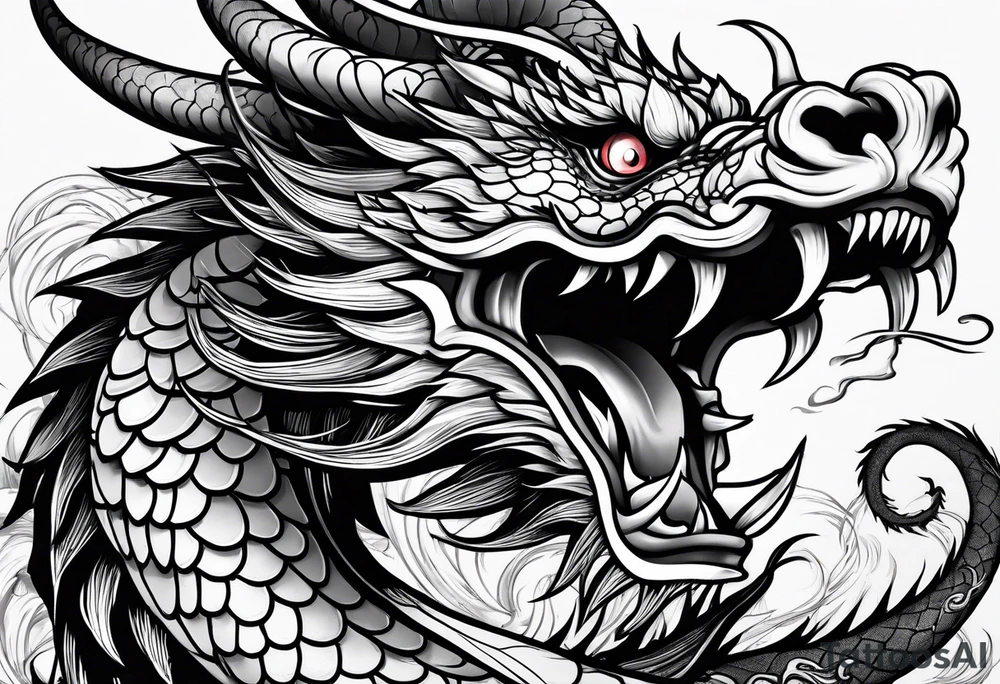chinese dragon tattoo idea