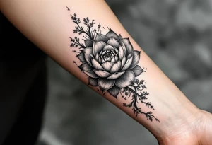 Lioness lotus tattoo idea