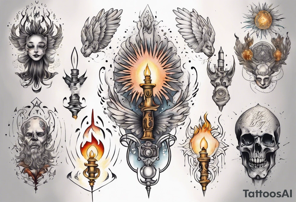 Light liberating people from fear tattoo idea