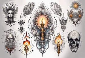 Light liberating people from fear tattoo idea