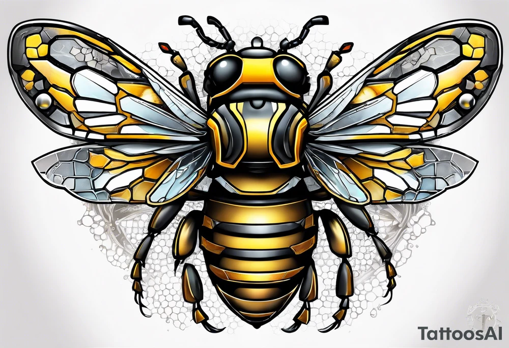 cyborg bee tattoo idea