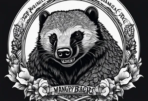 Angry Mc honey Badgers tattoo idea