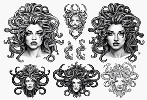 Medusa upper shoulder tattoo idea