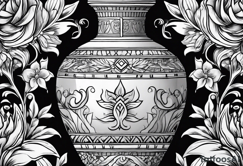 drawing ancient vase tattoo idea