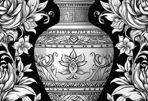 drawing ancient vase tattoo idea