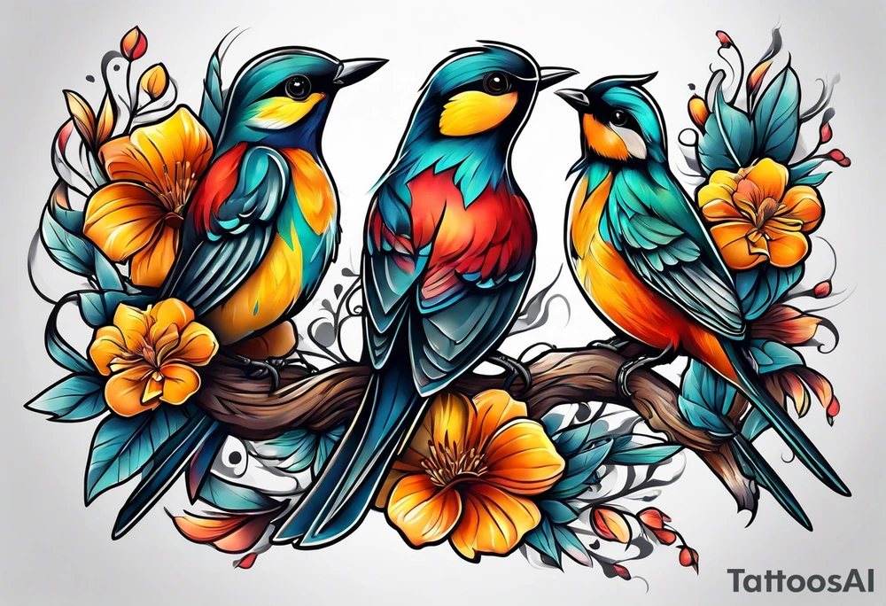 Birds tattoo idea