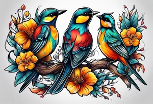 Birds tattoo idea