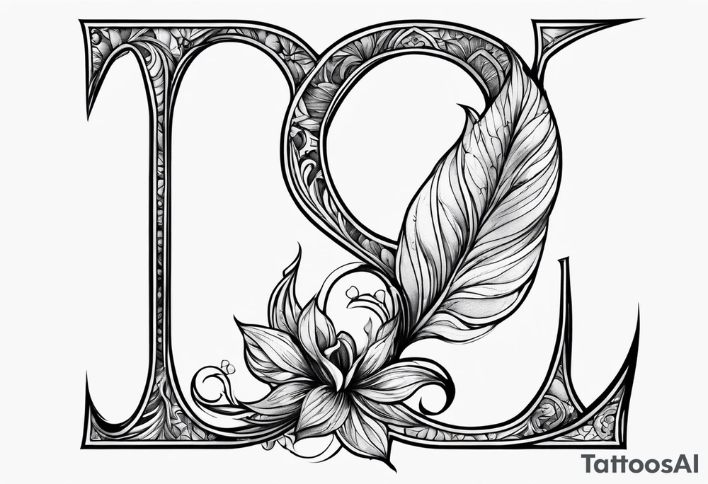 The letter Q with a heart tattoo idea