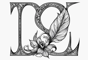 The letter Q with a heart tattoo idea