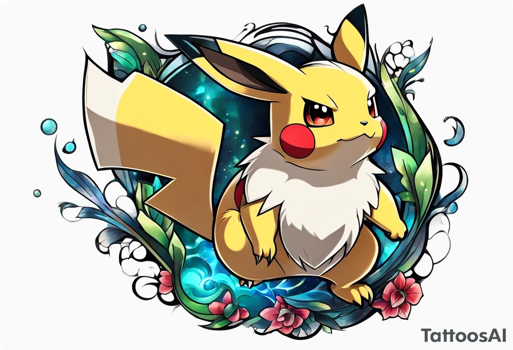 pokemon sleeve tattoo idea