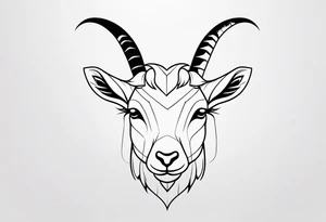 goat animal tattoo idea