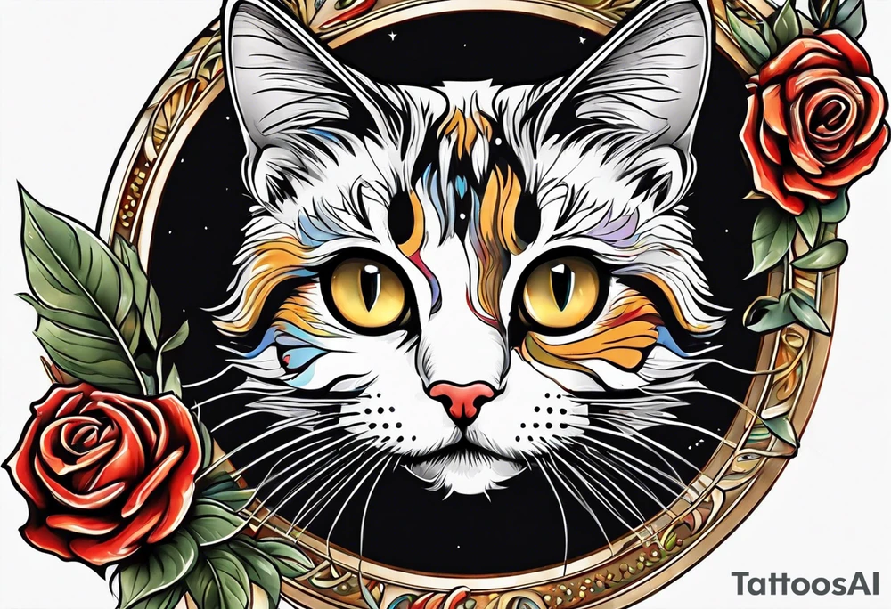Spaghetti cat tattoo idea