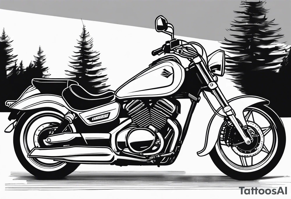 motorcycle suzuki intruder 125cc tattoo idea