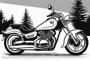 motorcycle suzuki intruder 125cc tattoo idea