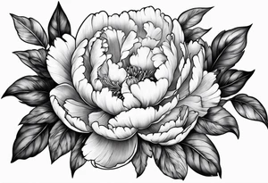 peony tattoo idea