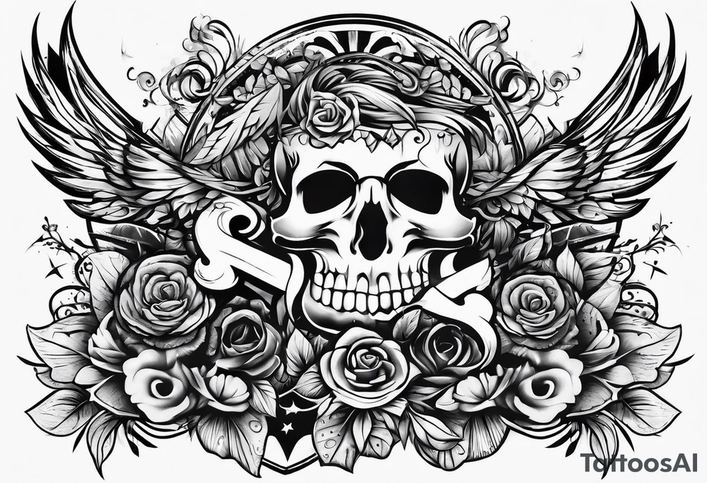 rock n roll tattoo idea