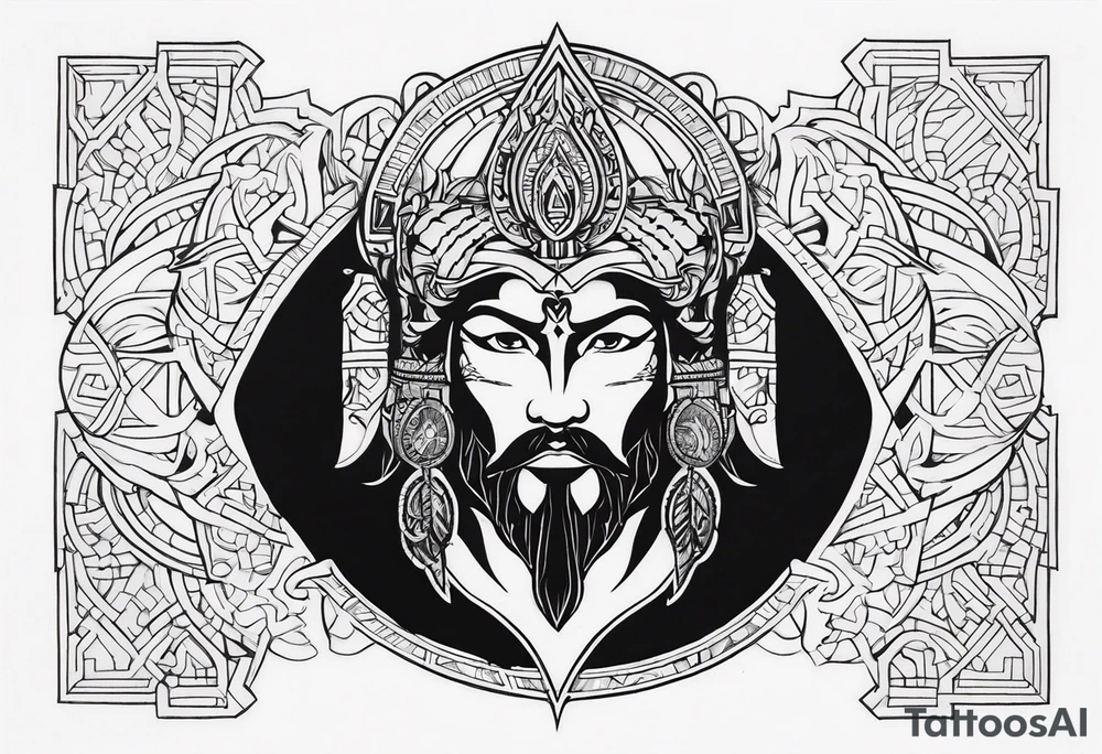 Half philosopher half warrior tattoo idea