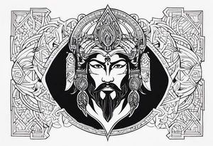 Half philosopher half warrior tattoo idea