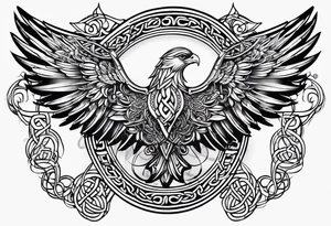 celtic wings tattoo idea