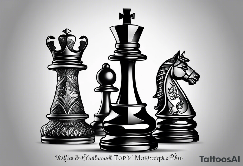 King chess piece tattoo idea