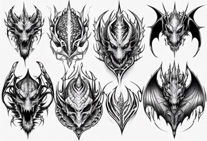 Dragon skin symmetrical tattoo idea