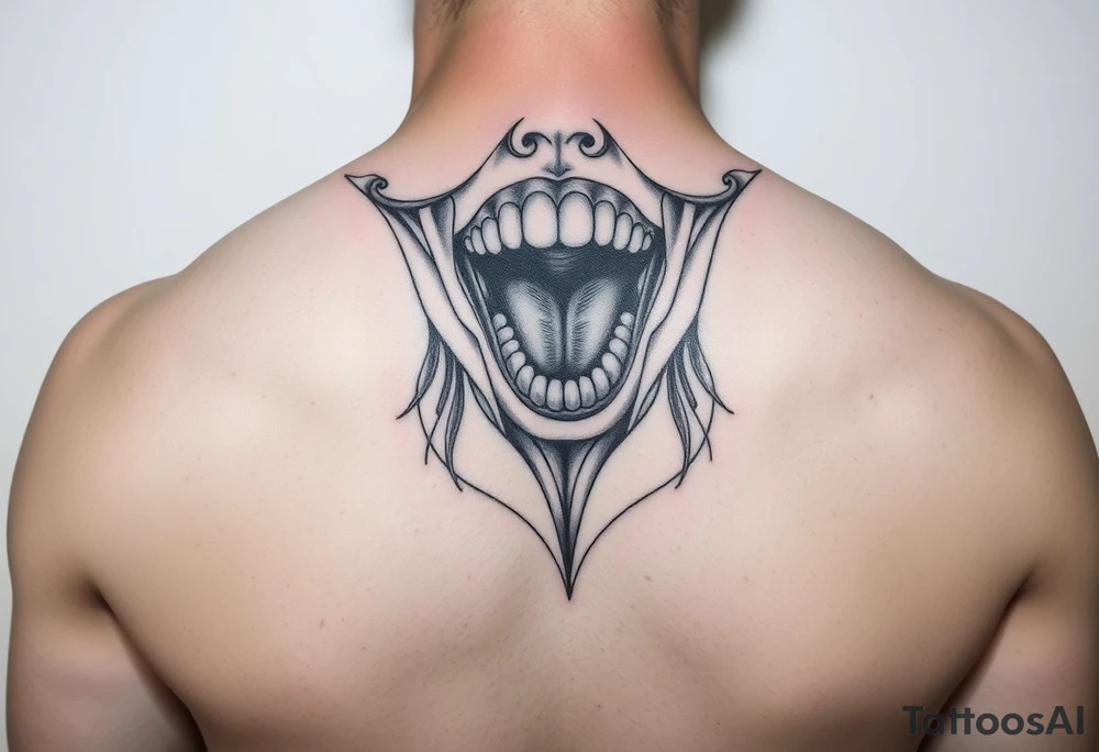 Feminine jaw and throat tattoo tattoo idea