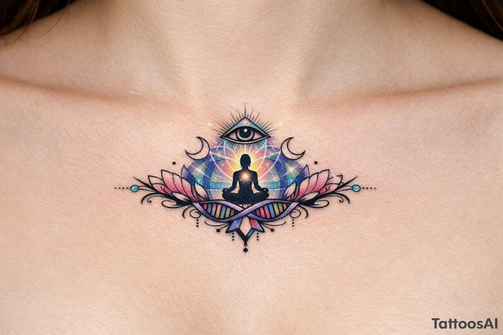 dna comciousness higher self awakening under boob tattoo tattoo idea
