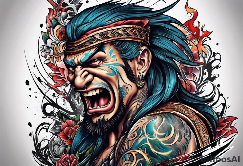 Angry tattoo idea