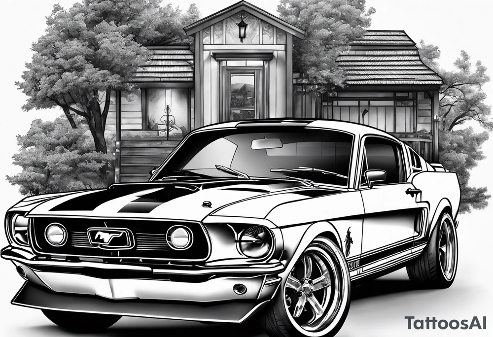 Mustang tattoo idea