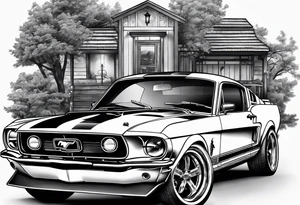 Mustang tattoo idea
