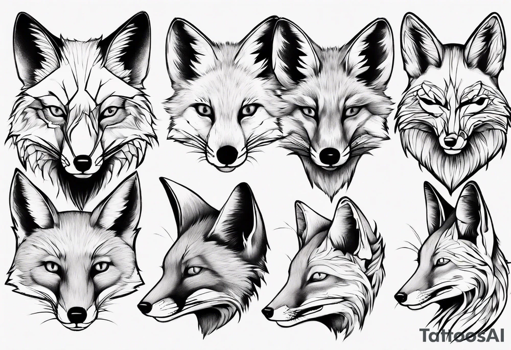 red fox tattoo idea