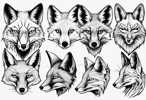 red fox tattoo idea