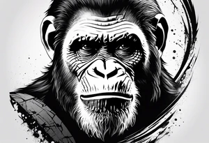 the movie planet of the apes tattoo idea
