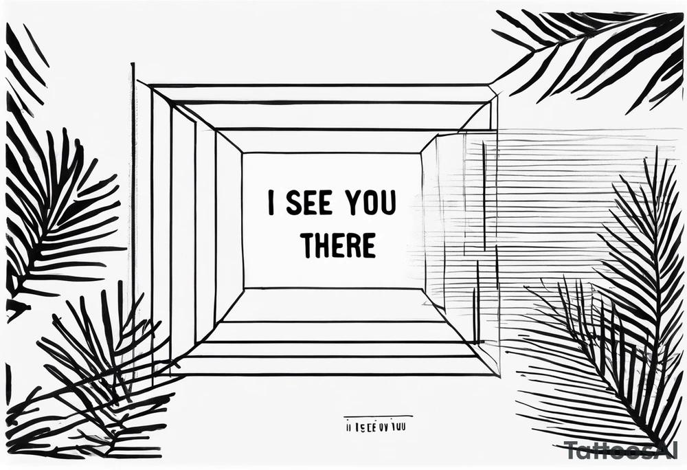 Quote “I see you there” tattoo idea