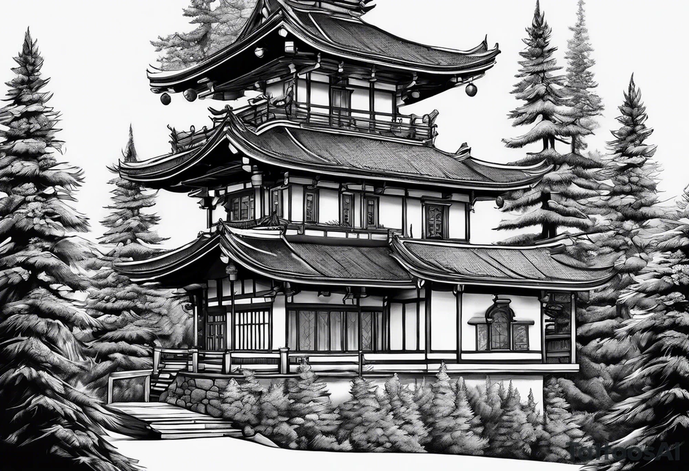 red pine tattoo idea