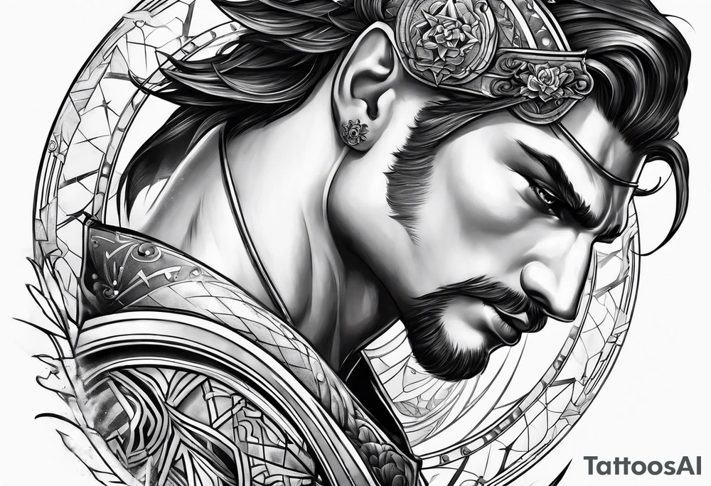 Sagittarius  realistic men tattoo idea