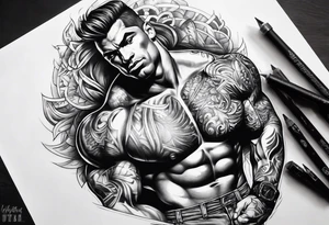 Bodybuilding tattoo idea