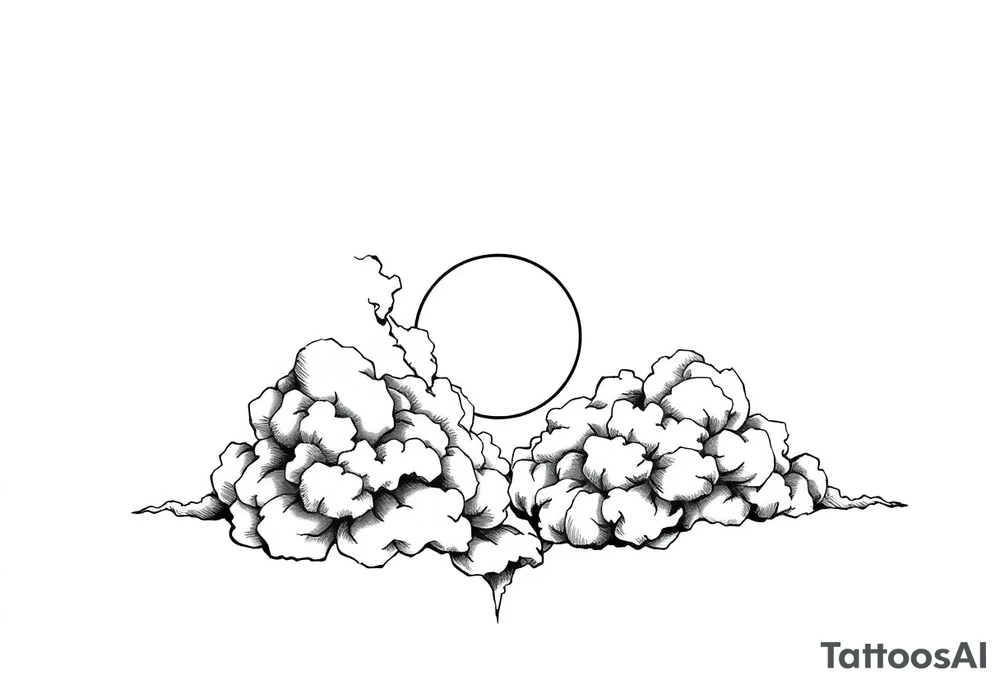 The clouds, the sun, and the moon tattoo idea