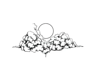 The clouds, the sun, and the moon tattoo idea